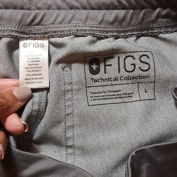 Figs Casual Blue and Gray Bottoms - Picture 7 of 9